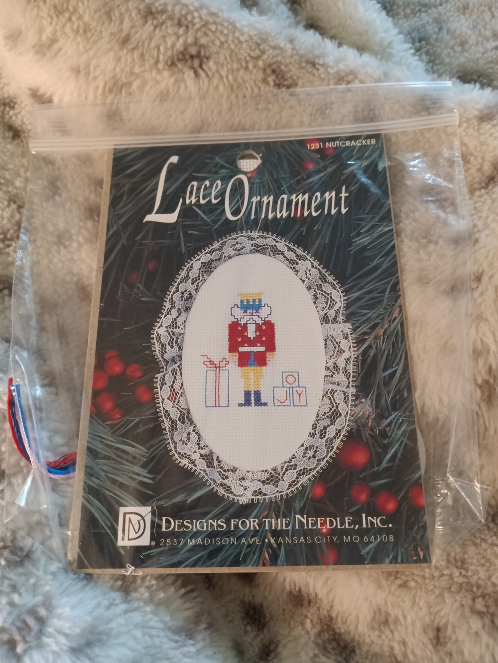 Designs for the Needle Lace Ornament - Red Nutcracker Holiday Ornament #1231